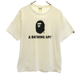 ベイプ プリント 半袖 Tシャツ L ホワイト BAPE A BATHING APE メンズ 【中古】 【240321】 メール便可