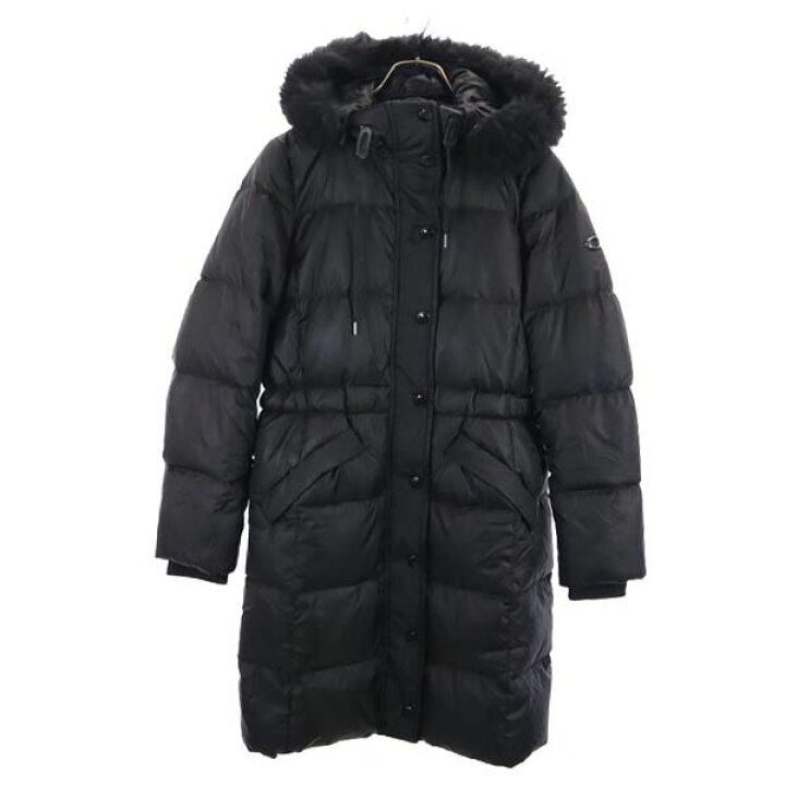 楽天市場】コーチ ダウンコート XS ブラック COACH ロゴ ジャケット  