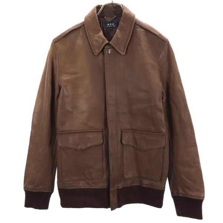 楽天市場】アーペーセー 牛革 レザージャケット S ブラウン A.P.C. 本 