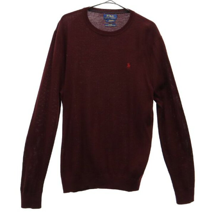 楽天市場】ポロラルフローレン ウール100％ ニット M ボルドー POLO  