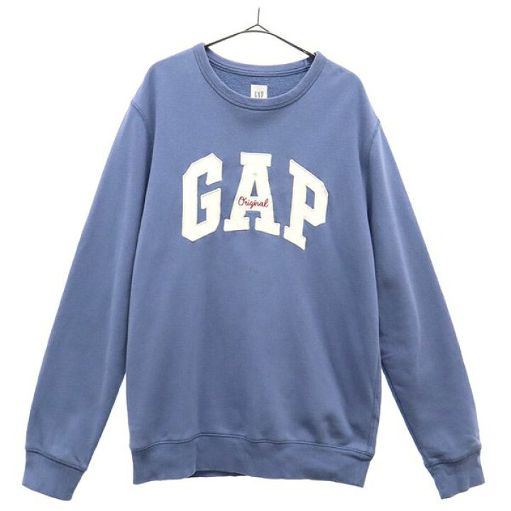 楽天市場】古着 ギャップ GAP ロゴ刺繍 長袖 トレーナー S ブルー 裏 