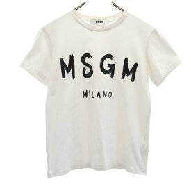 エムエスジーエム イタリア製 半袖 Tシャツ S 白 MSGM レディース 【中古】 【240321】 メール便可