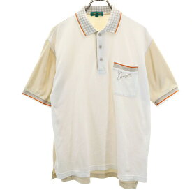 ケンゾー 90s 日本製 ゴルフ オールド 半袖 ポロシャツ 3 ホワイト KENZO GOLF メンズ 【中古】 【240405】 メール便可