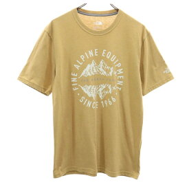 ノースフェイス プリント 半袖 Tシャツ S ベージュ系 THE NORTH FACE メンズ 【中古】 【240331】 メール便可