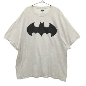 バットマン プリント 半袖 Tシャツ 3XL グレー BATMAN ビッグサイズ メンズ 【中古】 【230706】