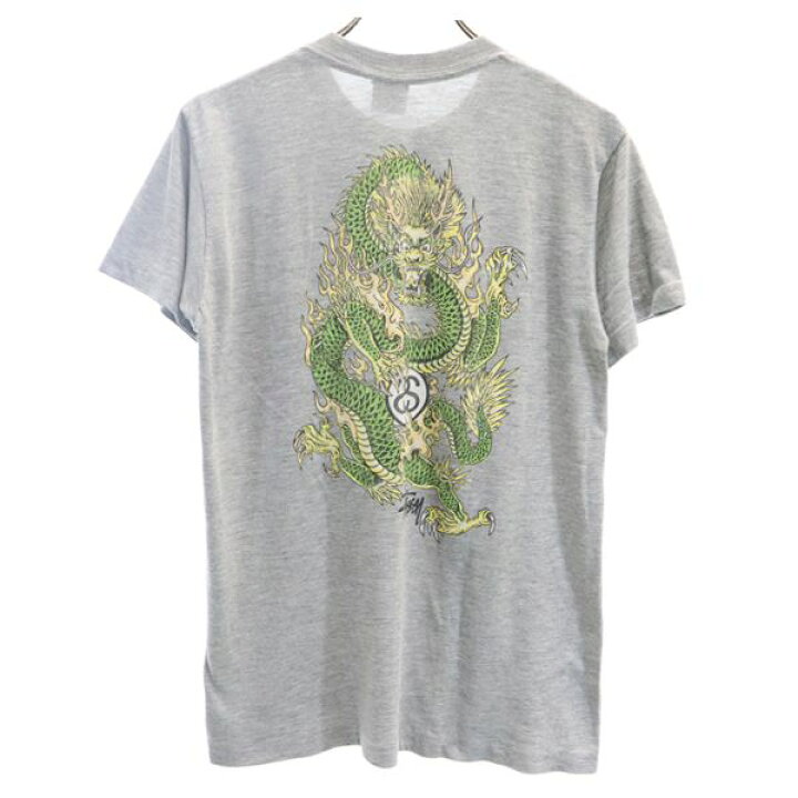 楽天市場】【中古】 80s OLD STUSSY プリント 半袖 Tシャツ S グレー  