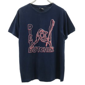 マルボロダイエットブッチャースリムスキン 半袖 Tシャツ F ネイビー系 MARLBORO×DIET BUTCHES SLIM SKIN メンズ 【中古】 【240315】 メール便可