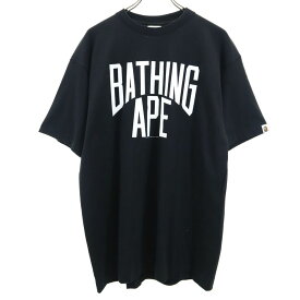 ベイプ 日本製 プリント 半袖 Tシャツ XL ブラック BAPE A BATHING APE メンズ 【中古】 【240405】 メール便可