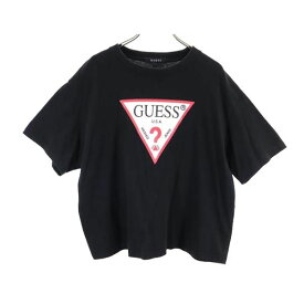 ゲス ロゴプリント 半袖 Tシャツ XXS 黒 Guess メンズ 【中古】 【230506】 メール便可