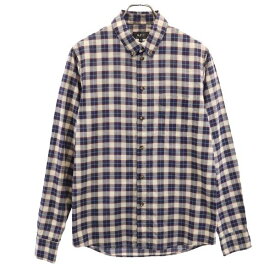 古着 A.P.C. アーペーセー チェック柄 長袖 ボタンダウンシャツ S ネイビー 他 メンズ 【中古】 【PD】