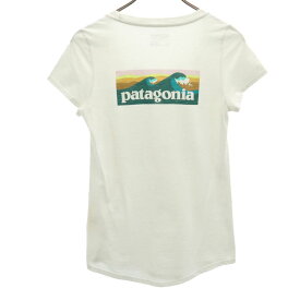 パタゴニア アウトドア バックプリント 半袖 Tシャツ XS 白 patagonia レディース 【中古】 【240322】 メール便可