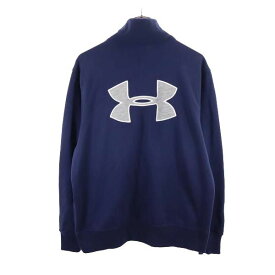 アンダーアーマー バック刺繍 ジップ ジャケット LG ネイビー UNDER ARMOUR メンズ 【中古】 【231221】