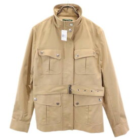 ローレンラルフローレン 未使用 ストレッチ ジャケット L ベージュ LAUREN RALPH LAUREN タグ付き ウエストベルト レディース 【中古】 【230923】