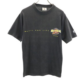 ハードロックカフェ 半袖 ワールドツアー Tシャツ S チャコールグレー HARD ROCK CAFE メンズ 【中古】 【240406】 メール便可 【PD】