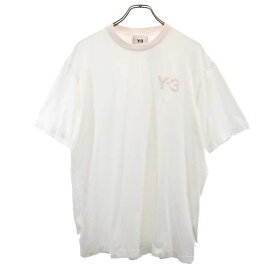 ワイスリー 半袖 Tシャツ M ホワイト系 Y-3 Yohji Yamamoto adidas ロゴ メンズ 【中古】 【230712】 メール便可 【PD】