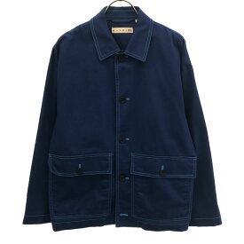 ユニクロ マルニ コラボ オーバーサイズユーティリティ ステッチ ジャケット S ブルー UNIQLO MARNI メンズ 【中古】 【240323】