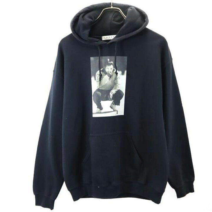 古着 LABRAT ラブラット 千代の富士 長袖 スウェットパーカー M ブラック系 裏起毛 メンズ 【中古】 【PD】