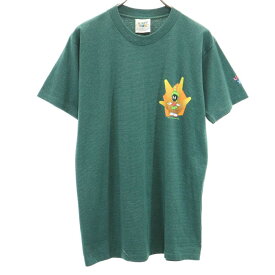 ルーニーテューンズ 90s USA製 オールド ボーダー プリント 半袖 Tシャツ M グリーン LOONEY TUNES メンズ 【中古】 【240324】 メール便可