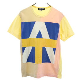 コムデギャルソンオムドゥ 2019年 日本製 デザイン 半袖 Tシャツ S COMME des GARCONS HOMME DEUX メンズ 【中古】 【220901】 メール便可