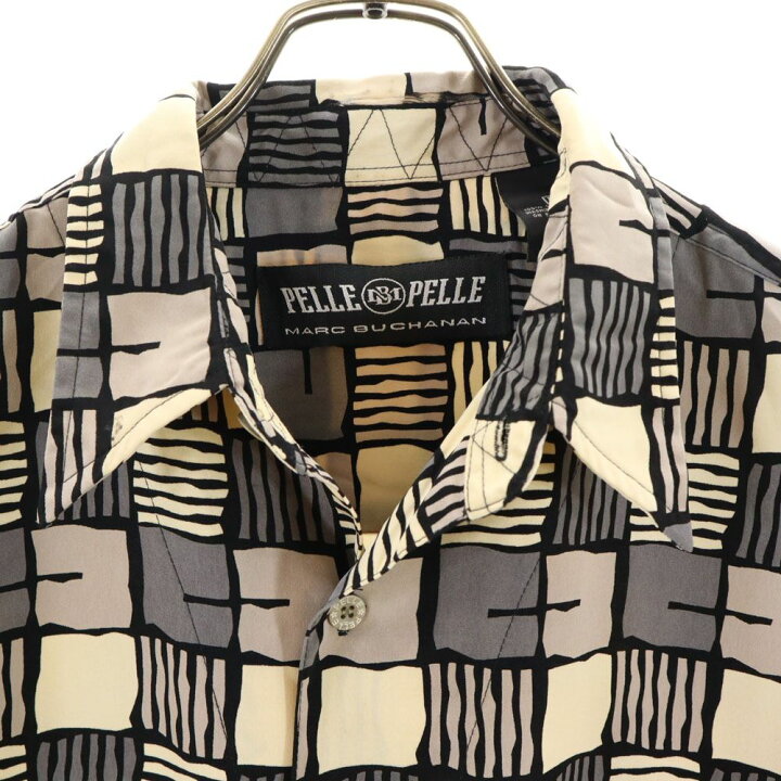 楽天市場】古着 ペレペレ pellepelle 総柄 半袖 シャツ M グレー系 