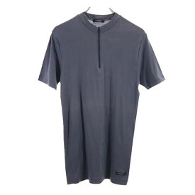 バーバリー ハーフジップ 半袖 Tシャツ L グレー系 BURBERRY メンズ 【中古】 【230605】 メール便可