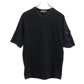 ハンティングワールド イタリア製 半袖 Tシャツ M 黒系 HUNTING WORLD ロゴ メンズ 【中古】 【230715】 メール便可