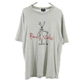 パーリーゲイツ クルーネック 両面プリント 半袖 Tシャツ 4 グレー PEARLY GATES メンズ 【中古】 【230605】 メール便可