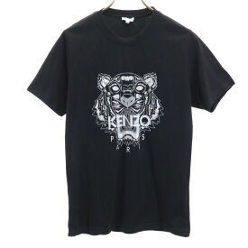 ケンゾー プリント 半袖 Tシャツ S ブラック KENZO PARIS メンズ 【中古】 【240326】 メール便可