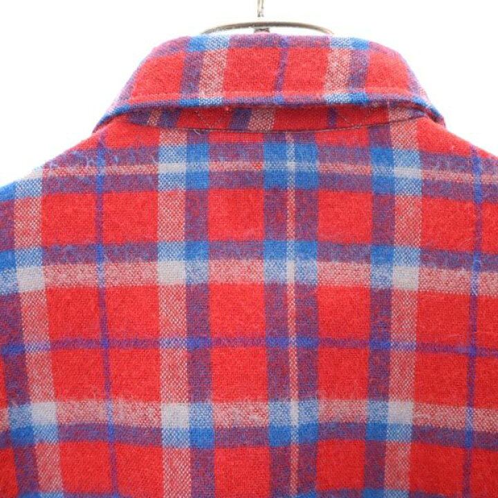 楽天市場】古着 ヴィンテージ 60s チェック柄 長袖 シャツ 赤系 