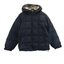 エディーバウアー ダウンジャケット M ネイビー Eddie Bauer フード レディース 【中古】 【231225】