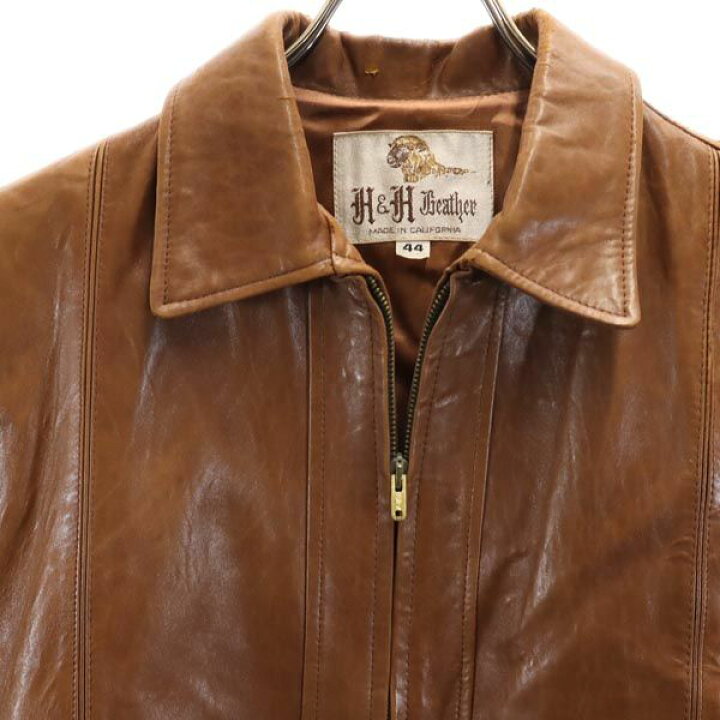 楽天市場】古着 H＆H Leather 70s ヴィンテージ レザージャケット 44 