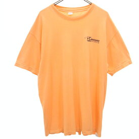 アンディーフィーテッド USA製 バックプリント 半袖 Tシャツ L オレンジ UNDEFEATED メンズ 【中古】 【240329】 メール便可