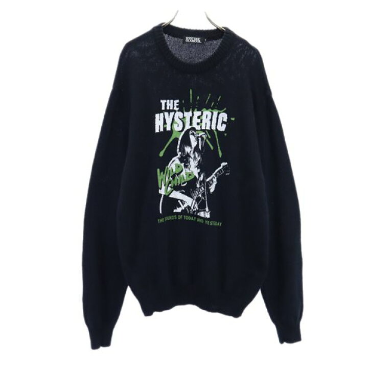 楽天市場】ヒステリックグラマー ロゴプリント ニット M 黒 HYSTERIC 