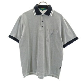 ケンゾーゴルフ 90s 日本製 オールド 半袖 ポロシャツ 3 グレー KENZO GOLF 鹿の子 メンズ 【中古】 【240410】