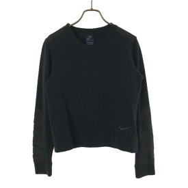 ナイキ 長袖 異素材 トレーナー S ブラック NIKE カットソー レディース 【中古】 【240402】 メール便可