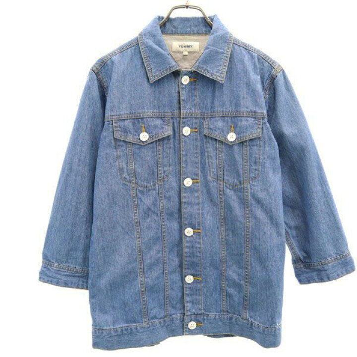 楽天市場】【中古】 トミー 七分袖 デニム ジャケット L TOMMY Gジャン 