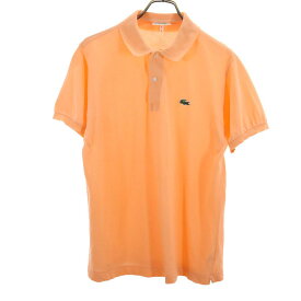 ラコステ 半袖 ポロシャツ 4 オレンジ LACOSTE 鹿の子 メンズ 【中古】 【240405】