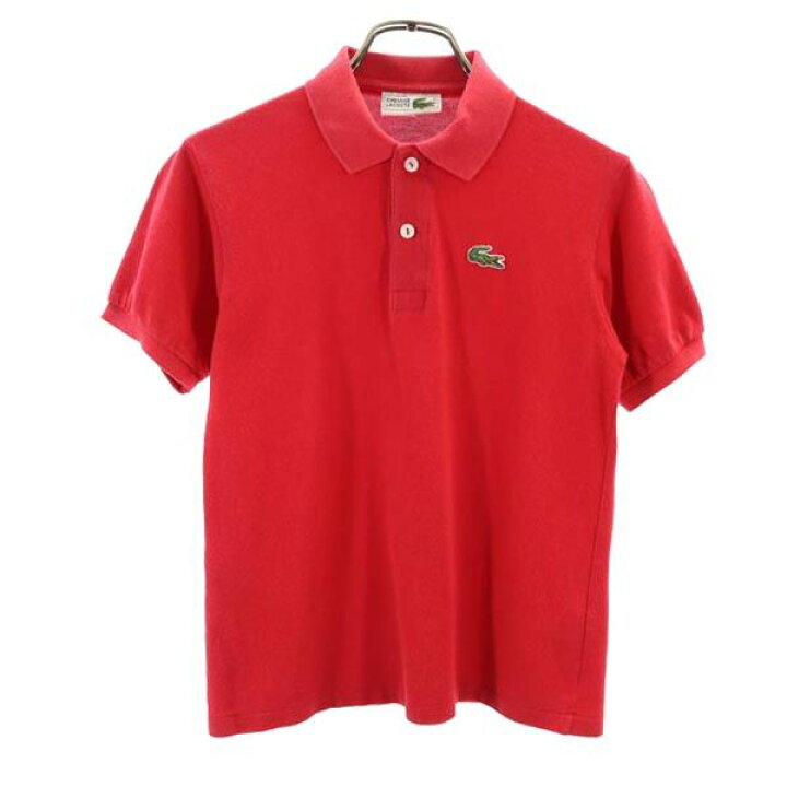 楽天市場】古着 LACOSTE ラコステ 半袖 ポロシャツ 130 レッド 鹿の子 