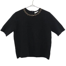 古着 ZARA KNIT ザラニット 半袖 セーター S ブラック ニット レディース 【中古】