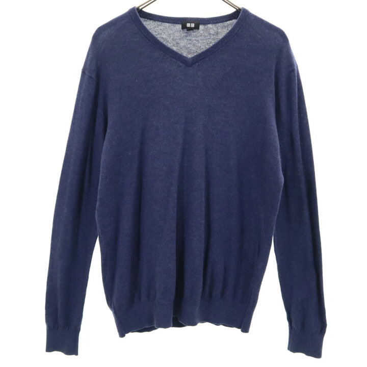楽天市場】古着 ユニクロ UNIQLO カシミヤブレンド 長袖 Vネック 