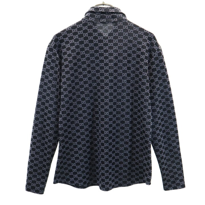 楽天市場】グッチ イタリア製 オールド 総柄 長袖 シャツ ブラック  