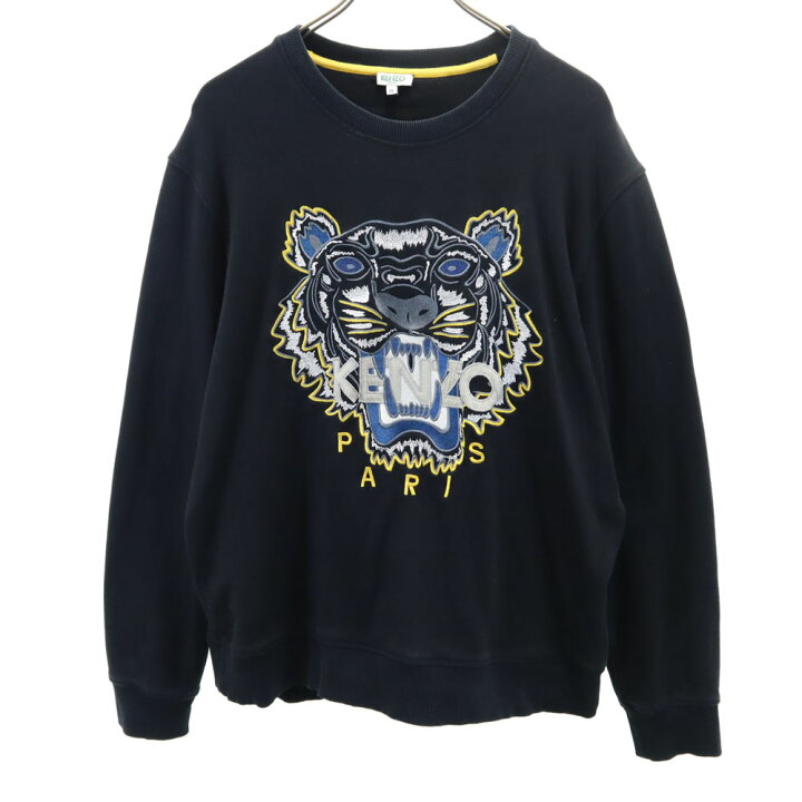 楽天市場】ケンゾー 長袖 スウェット トレーナー XL ブラック KENZO 