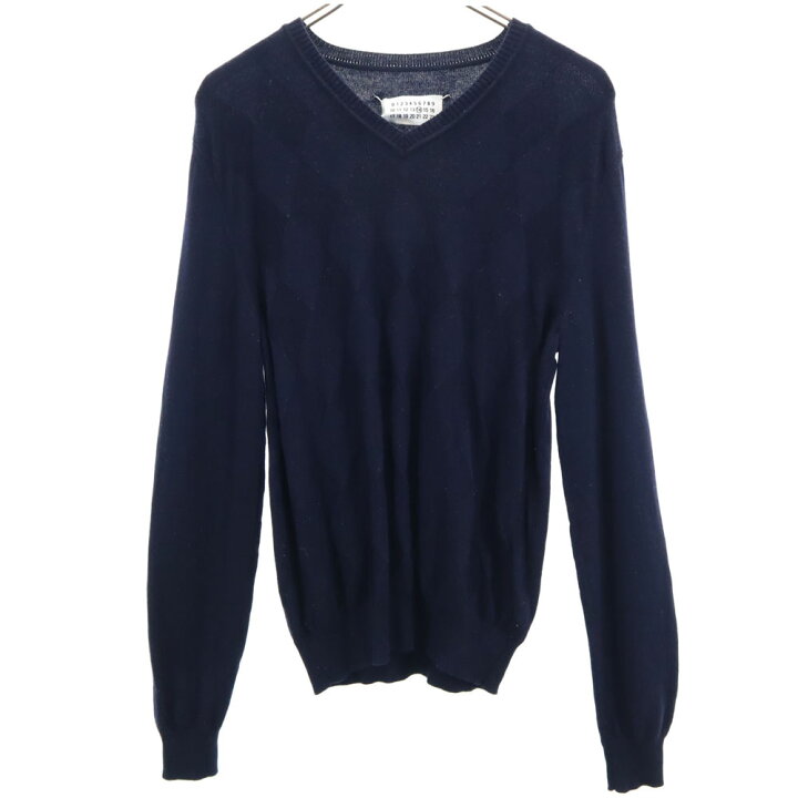 楽天市場】マルタンマルジェラ 14 イタリア製 アーガイル柄 長袖 V  