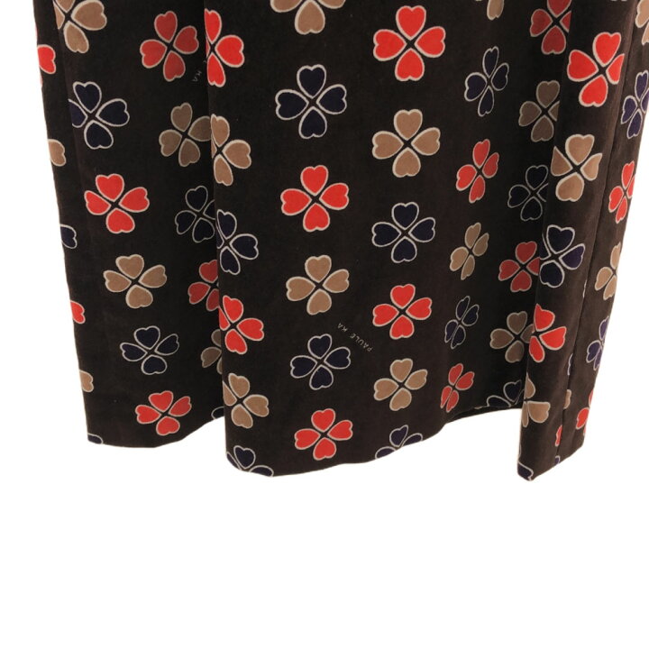 楽天市場】ポールカ 花柄 半袖 ニットドッキング ワンピース 40  