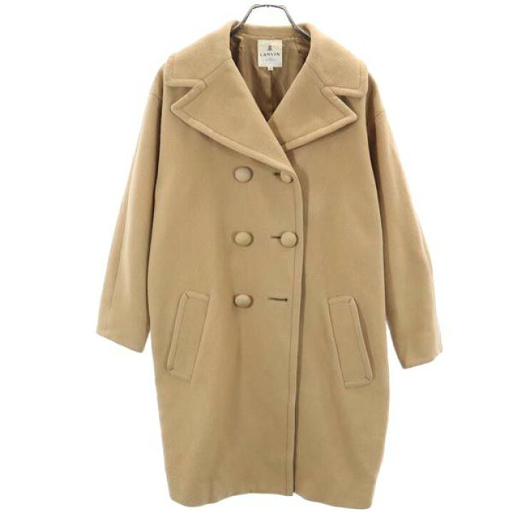 楽天市場】ランバンオンブルー ウールコート 36 ベージュ LANVIN en 