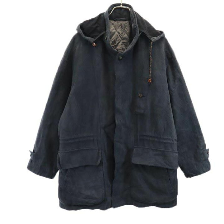 楽天市場】古着 LANVIN ランバン 起毛 中綿ジャケット 46-34 ネイビー  
