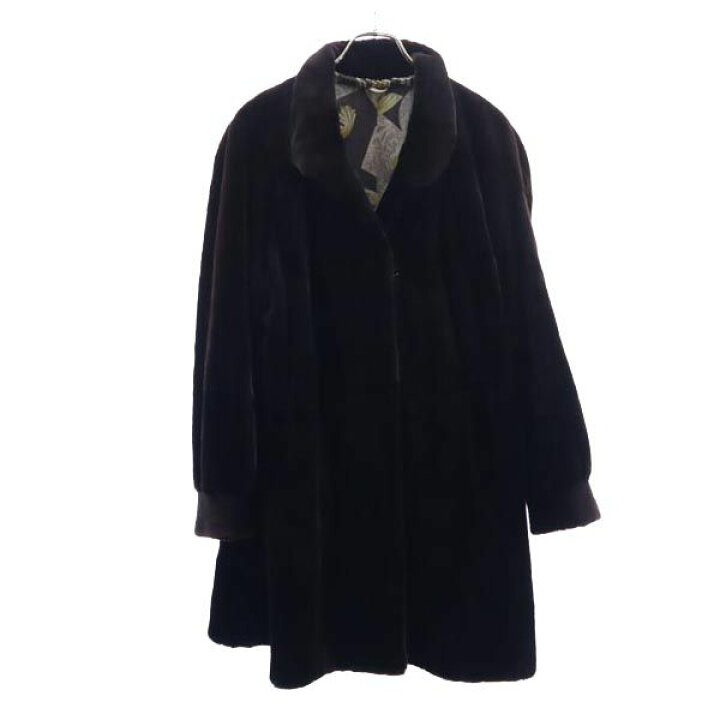 楽天市場】古着 サガミンク SAGA MINK リアルファー コート 焦茶系  