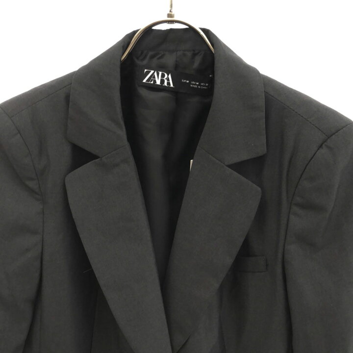 楽天市場】古着 ZARA ザラ 未使用 テーラードジャケット M グレー タグ 