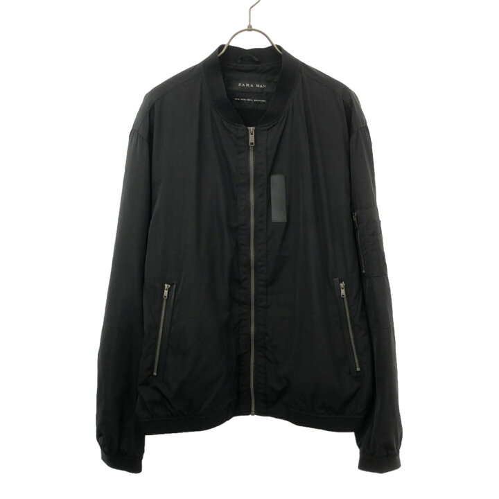 楽天市場】ザラマン ジップ ブルゾン XL ブラック ZARA MAN 裏メッシュ 