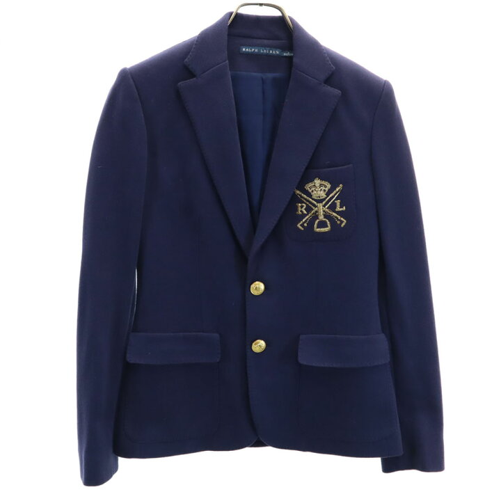 楽天市場】ラルフローレン 紺ブレ 金ボタン ジャージー生地 テーラード  